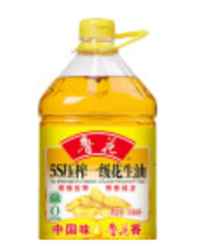 鲁花 食用油 5S 物理压榨 压榨一级 花生油4L